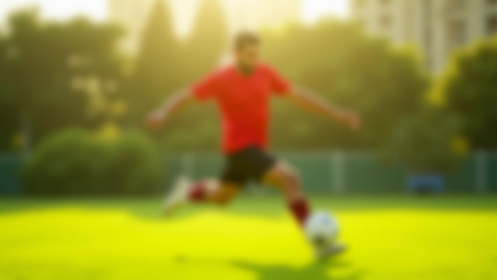 لاعب كرة قدم يقوم بتمرير الكرة بدقة على ملعب أخضر
